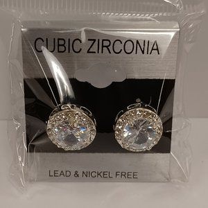 Cubic Zirconia Stud Earrings